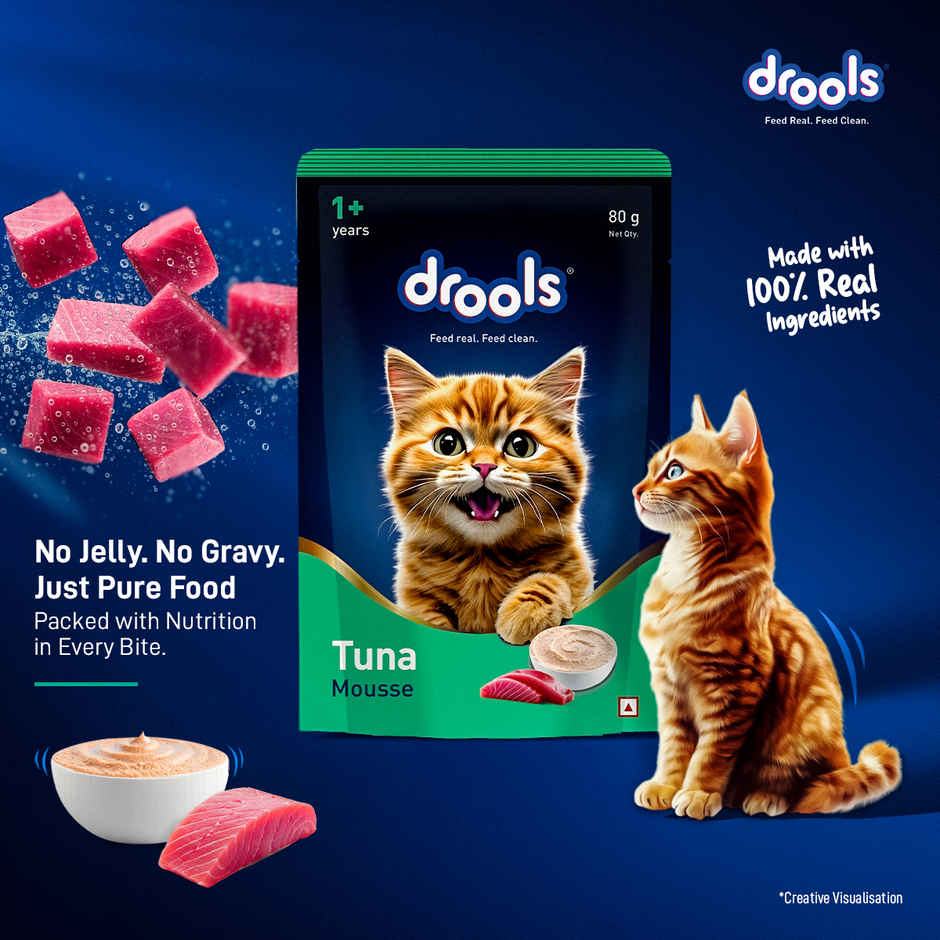 Drools Tuna Mousse Adult Cat Wet Food 80gm