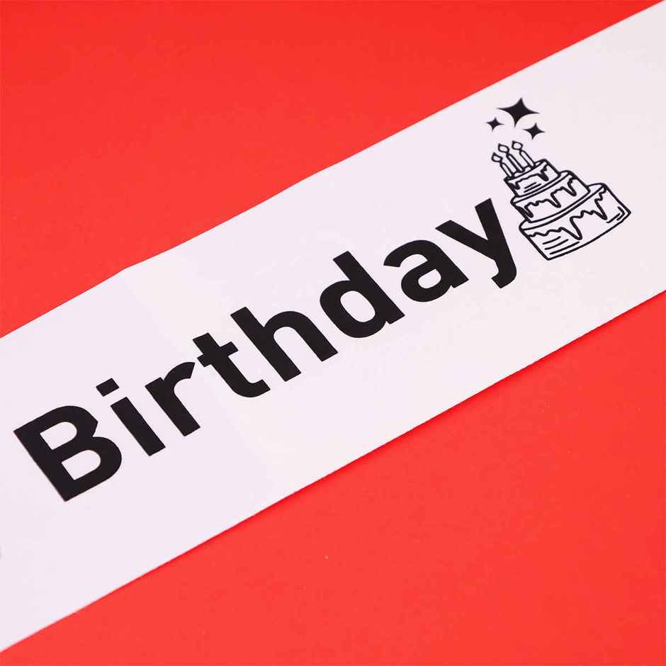Happy Birthday Sash | Party Celebration Decoration | Black & Gold | Oye Happy