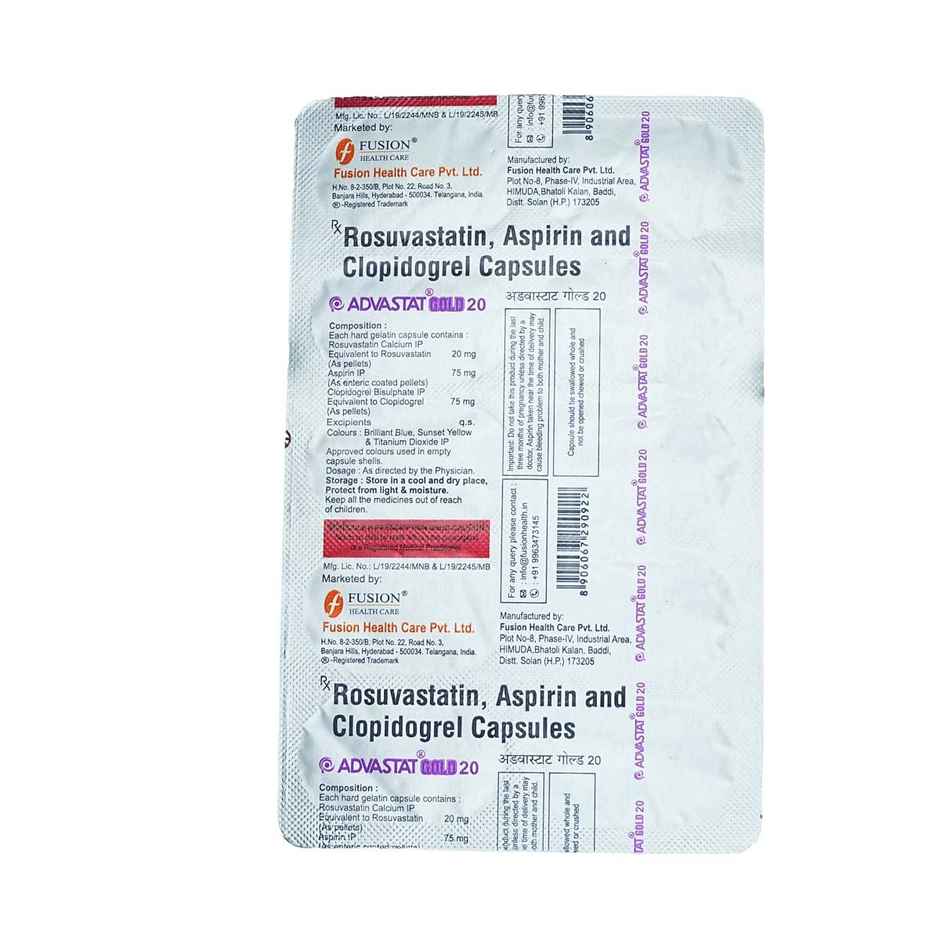 Advastat Gold 20 Capsule