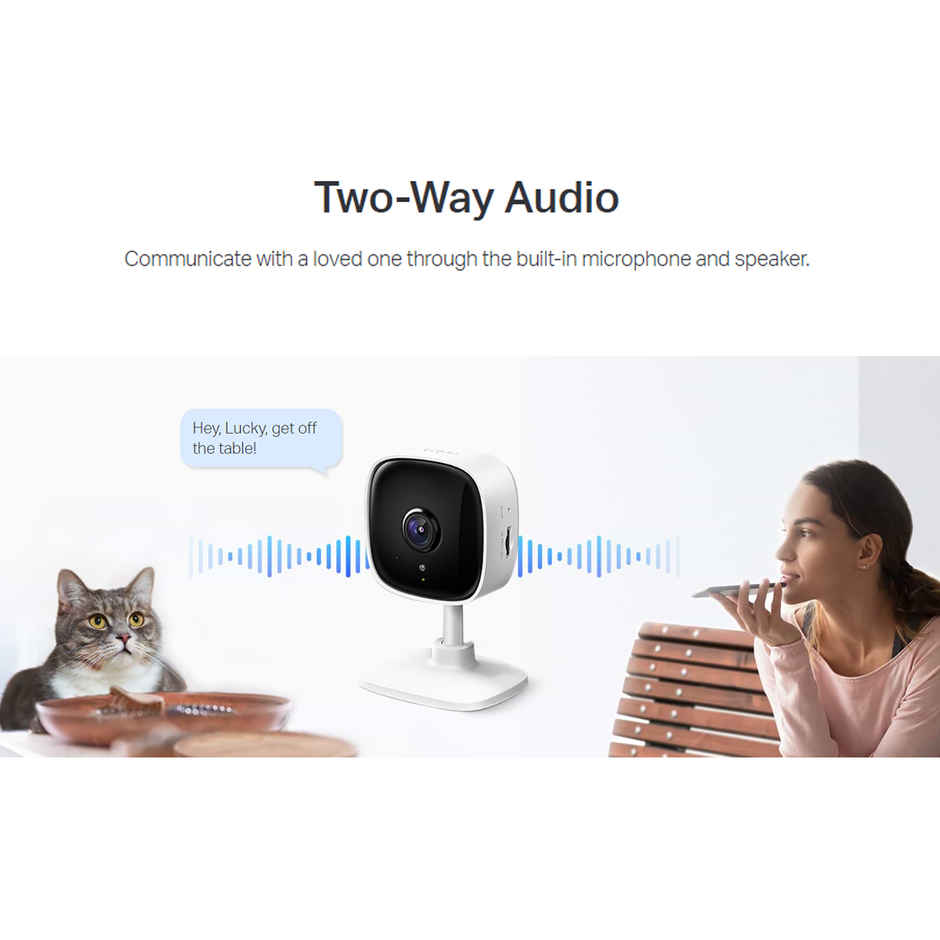 TP-Link Tapo Indoor CCTV C110, 3MP (2304, 1296P) Ultra-High-Definition Video Smart Wi-Fi Security Camera | Alexa Enabled | 2-Way Audio| Night Vision| Motion Detection - White