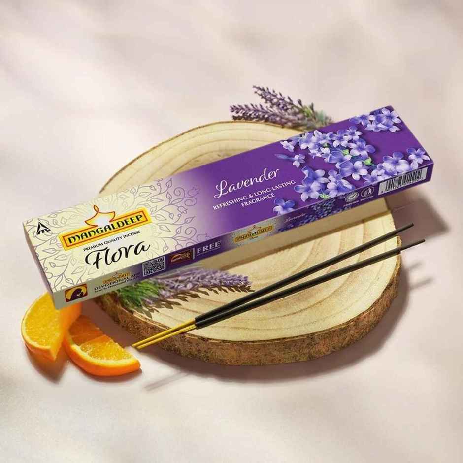 Flora Lavender Incense Sticks-Agarbatti | Refreshing And Long Lasting Fragrance | Mangaldeep
