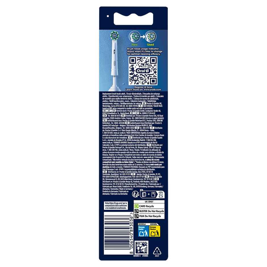 Oral-B Cross Action Electric Toothbrush Soft Brush Heads