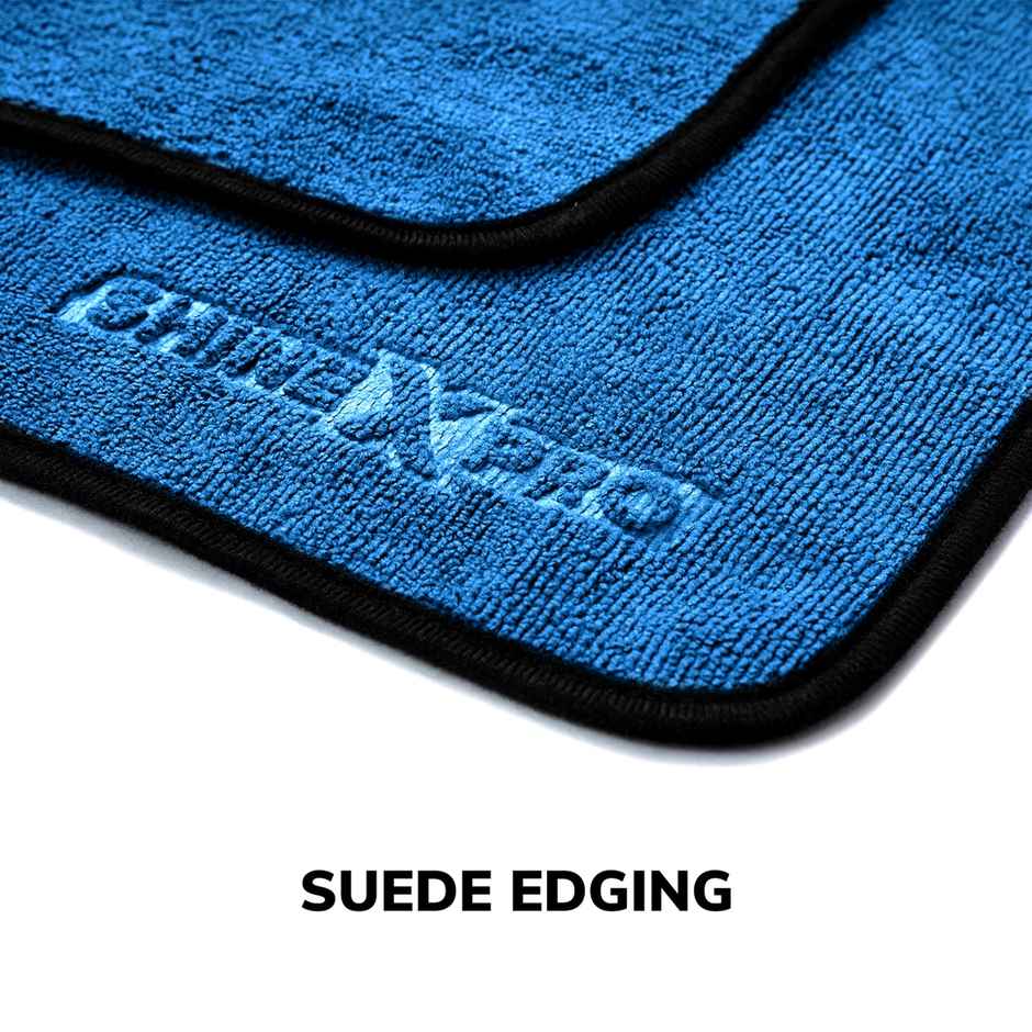 ShineXPro Microfiber Car Cleaning Cloth (Pack of 4) - Blue | 400 GSM | 40 x 40 cm