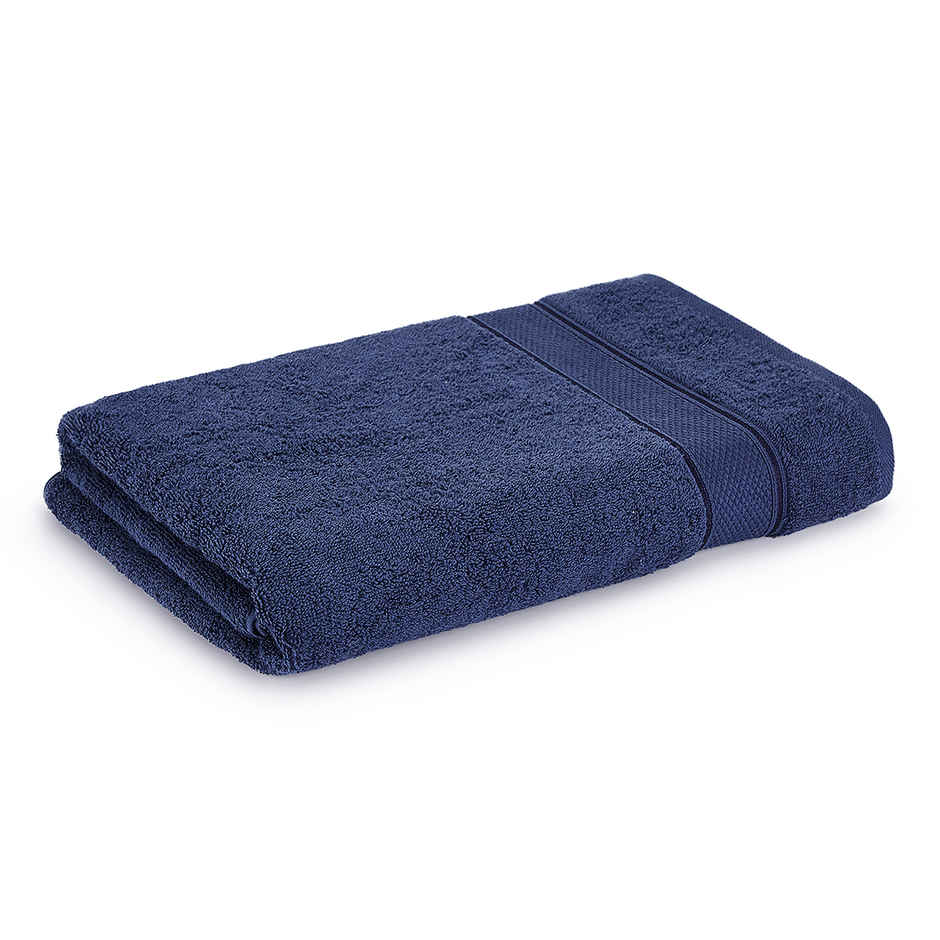Boutique Living Luxe Loom 100% Cotton 550 GSM Blue Bath Towel - Pack of 1