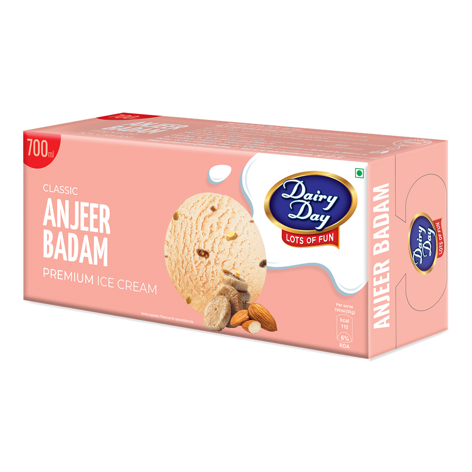 Dairy Day Anjeer Badam Ice Cream Tub