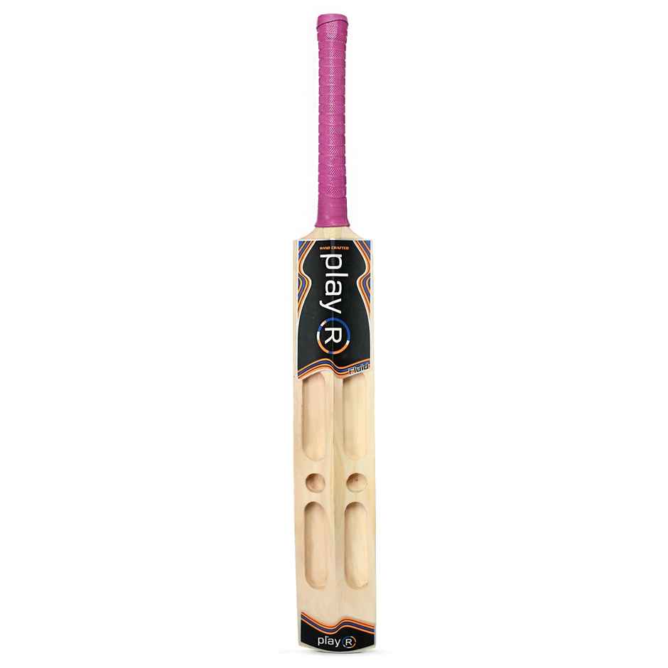 Playr Unisex Adult Cricket Fluid Tennis Kashmir Willow Bat For All Season 5 - Fluorescent Orange