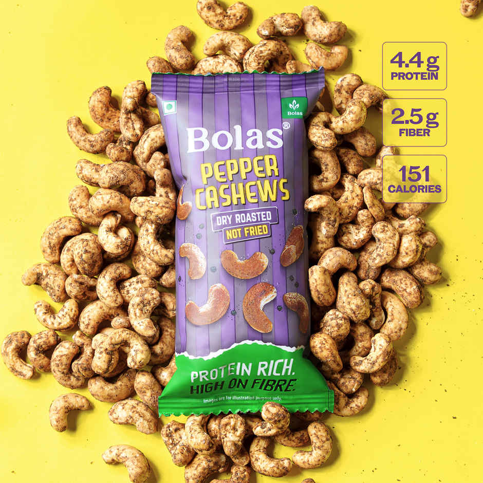 Bolas Pepper Cashews | Flavoured Nut Snack