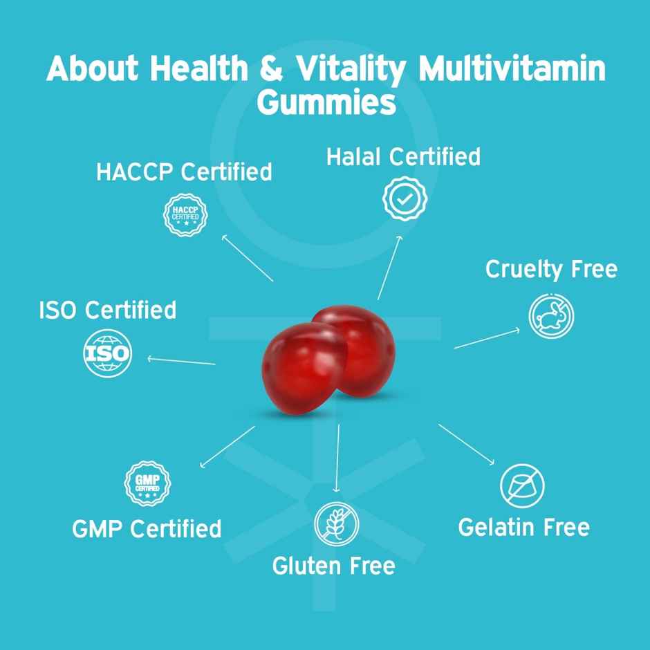 Nutriburst Health & Vitality Gummies With Multivitamins & Biotin