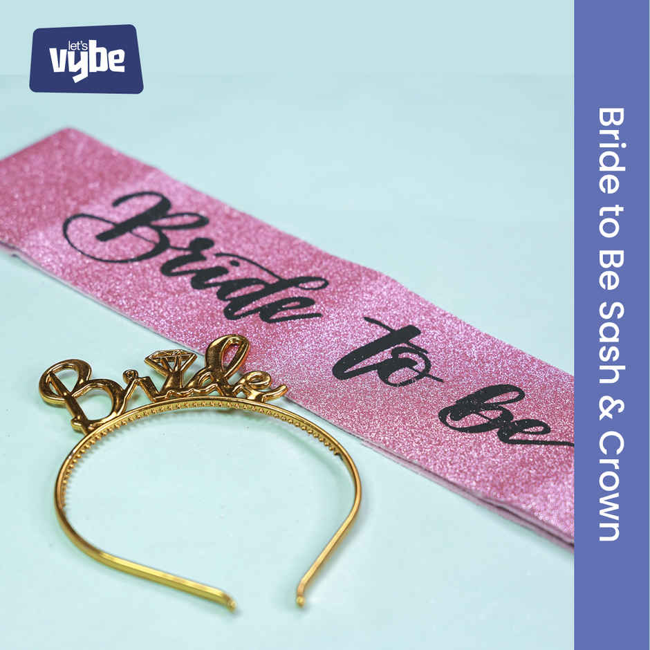 Bride To Be Sash and Crown | Assorted Colours | Let's Vybe
