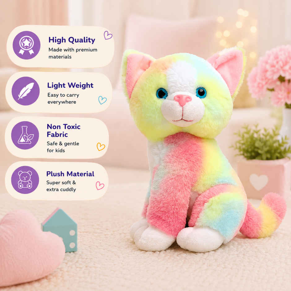 ToyTales RB Cat Plush Toy | Stuffed Animal Soft Toy | Birthday Gift for Kids | Gift Baby | 30cm