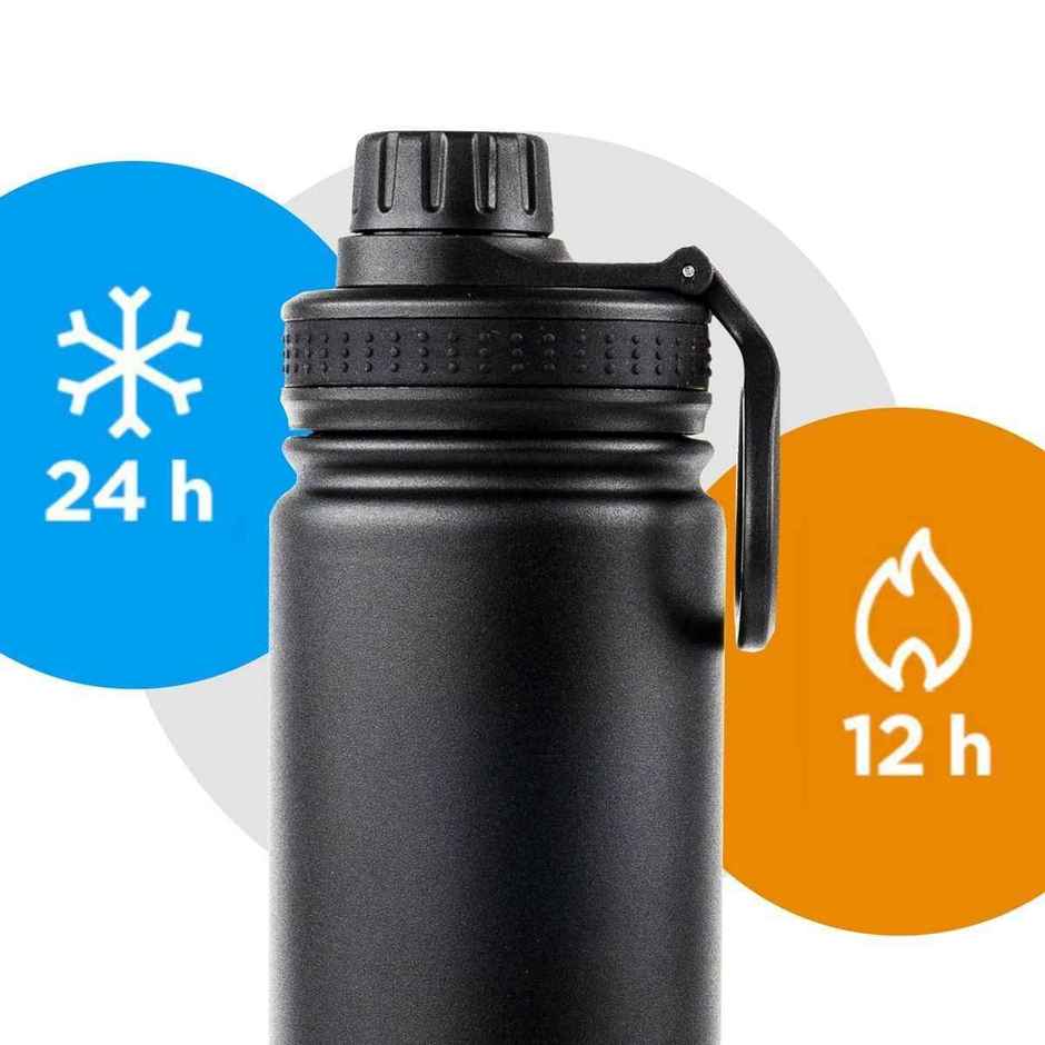 Solara Stainless Steel Insulated Water Bottle for Travel, Office, School, Gym | Aqua Blue | 650 ml