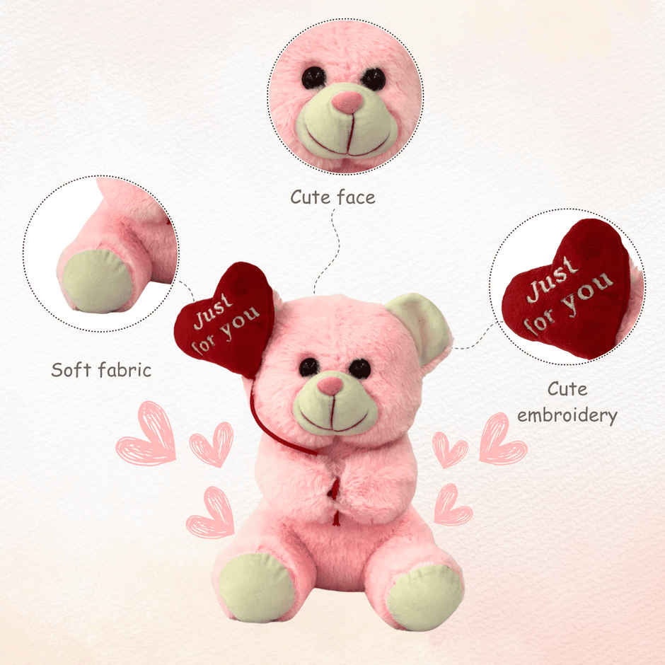 Toytales Teddy Bear | Plush Toy | Gift For Kids | Soft Toy | Baby Gifts | Cute Toy|Pink 30 cm