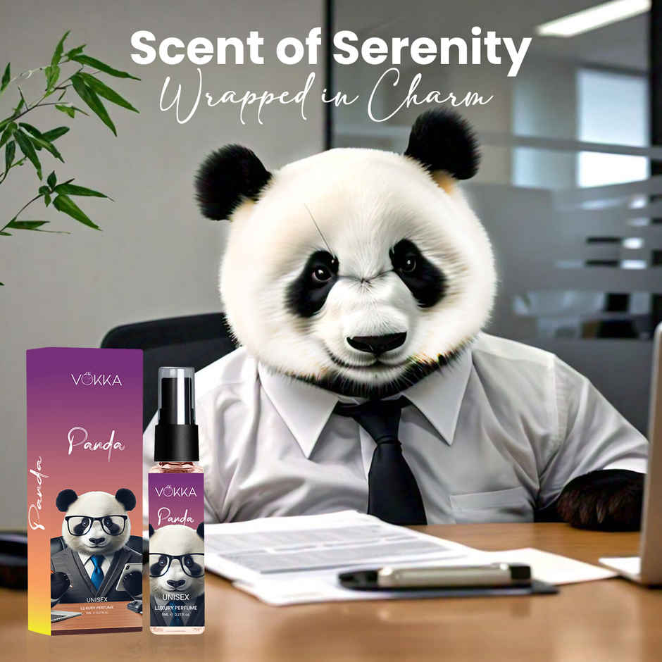 Vokka Pocket Perfume Panda Unisex Luxury Saffron Amber Leathery
