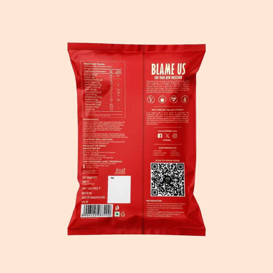 4700BC Peri Peri Popcorn | Jumbo Size | Zero Palm Oil