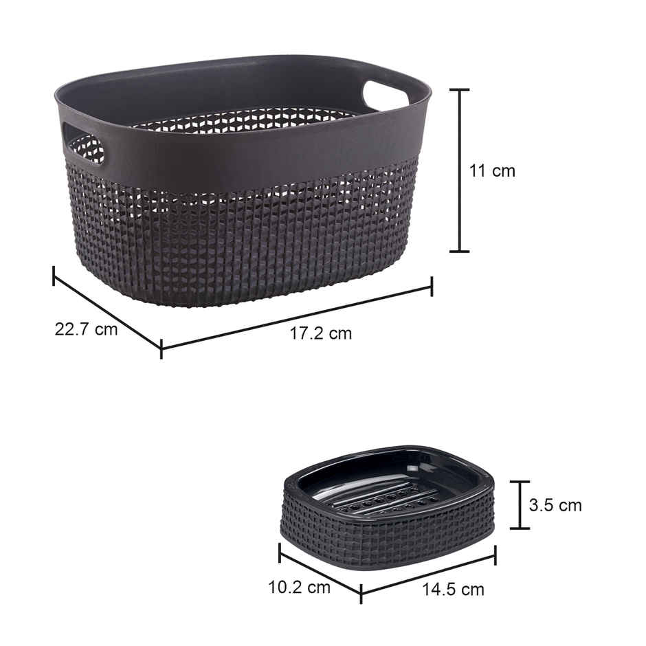 Joyo Filo Bath Set | Grey | Jali Packing