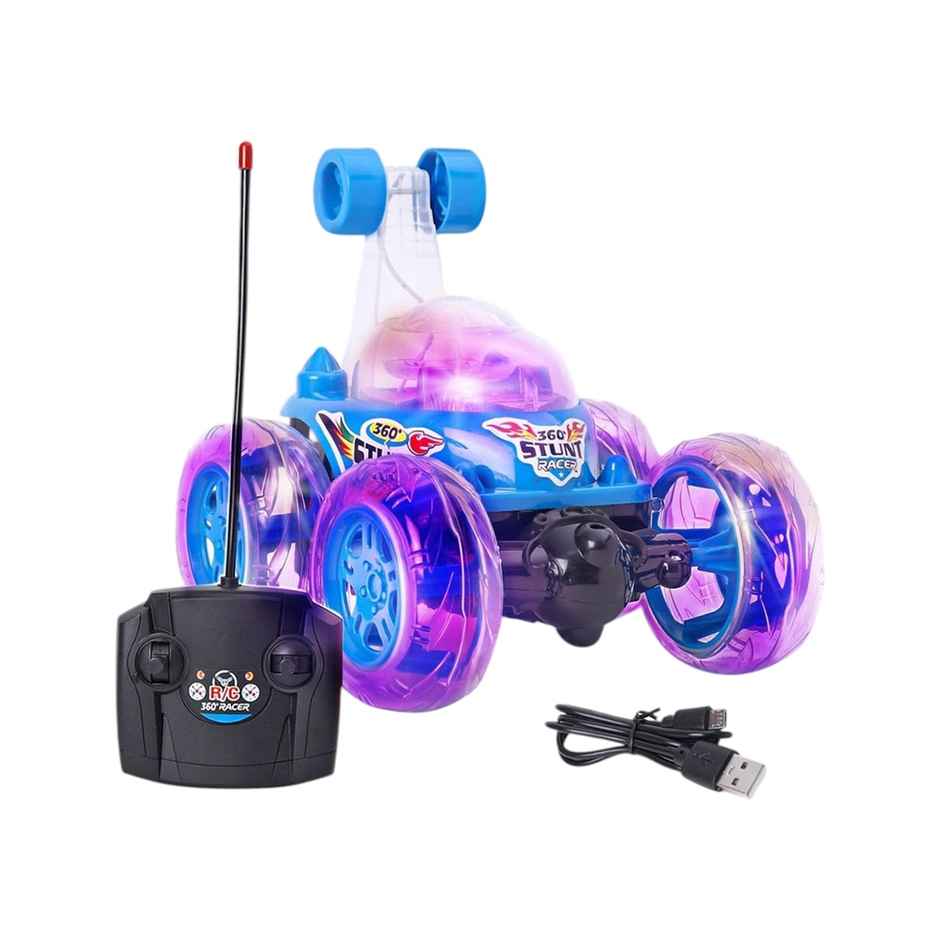 PlayNation Remote Control 360 Degree Twisting Stunt Car Scale Ratio 1:24 - Blue