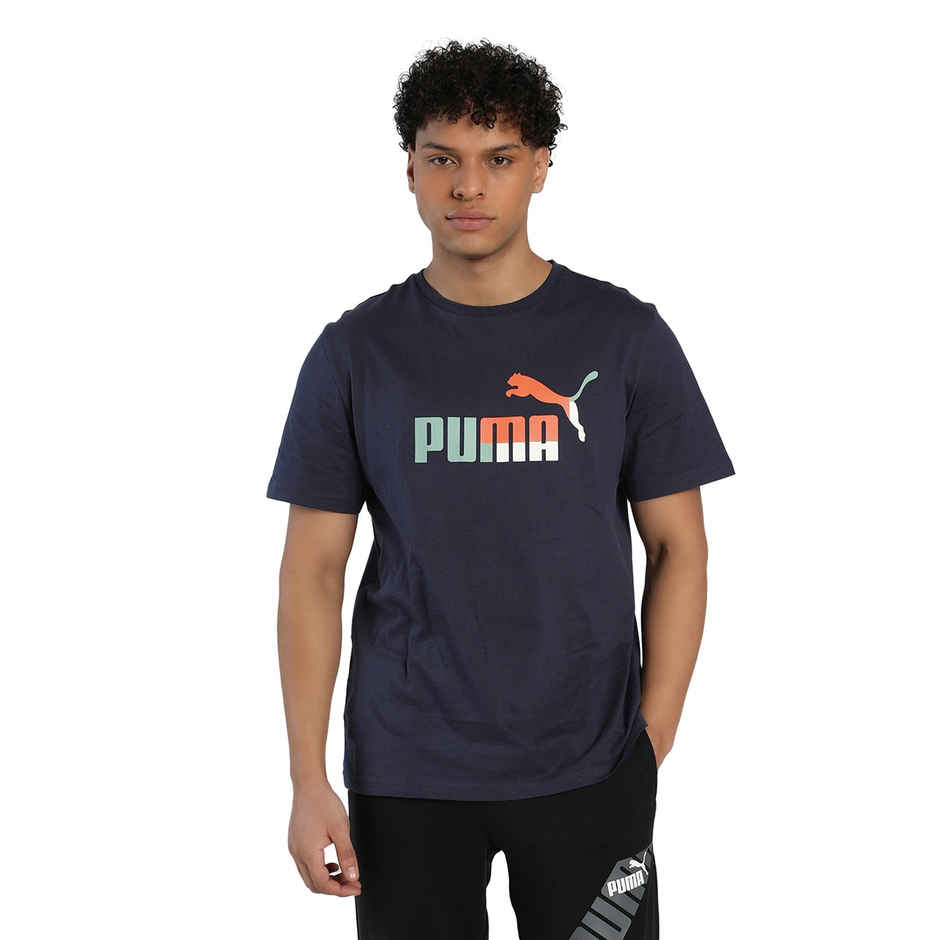 Puma Men s Graphic No. 1 Logo Tee | Blue | L