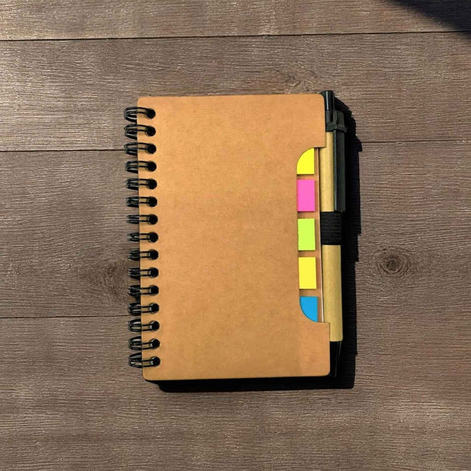 Chrome Spiral Sticky Note | Diary | Pen