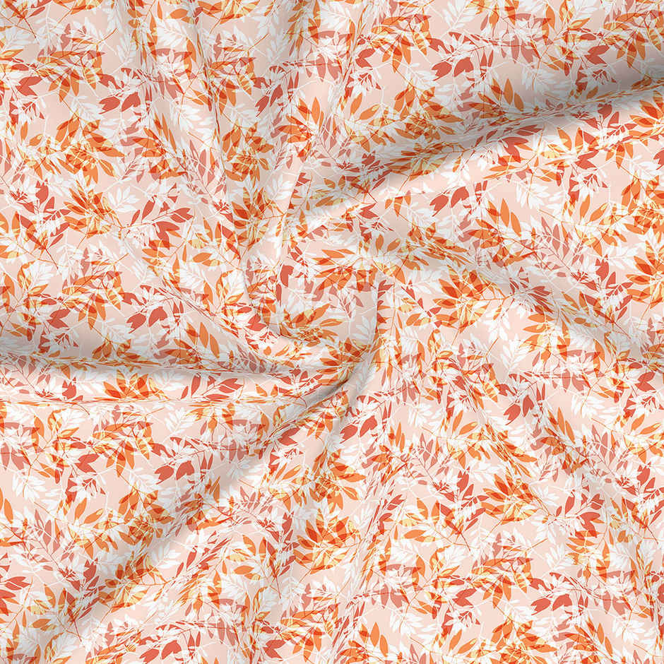 Layers Home Easy 100% Cotton 144 TC Orange Double Bedsheet with 2 Pillow Covers