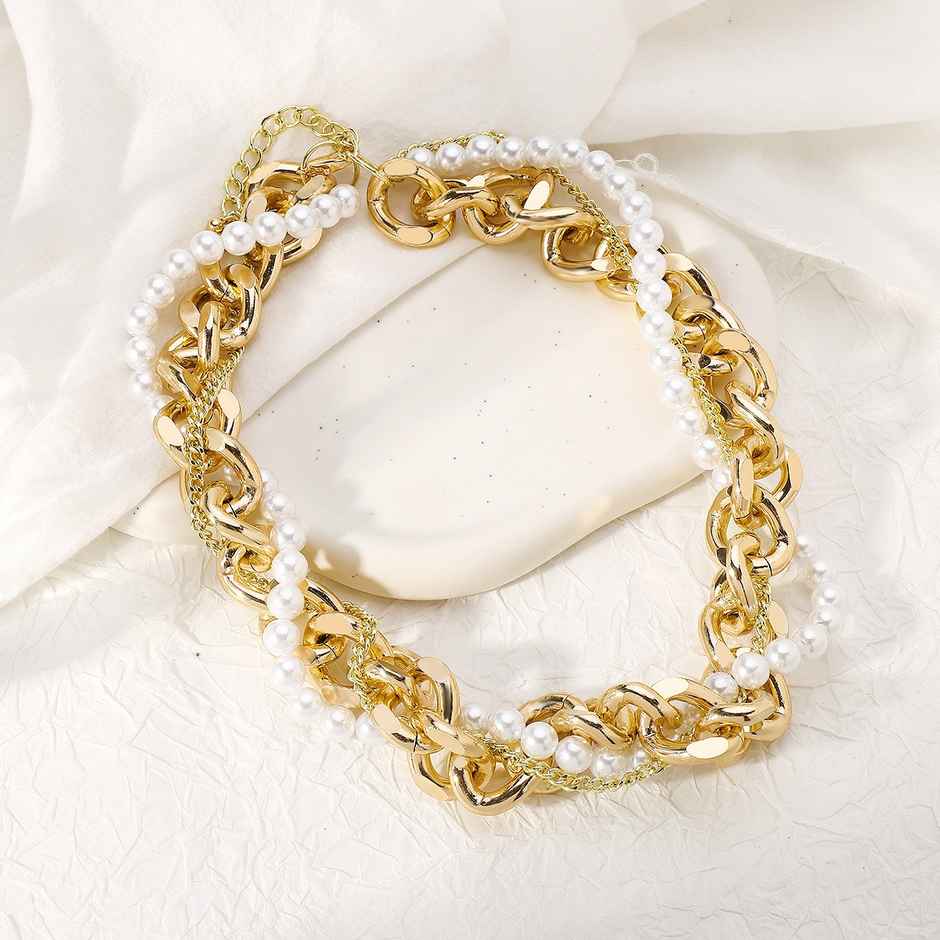 Just Lil Things Artificial Gold Necklace