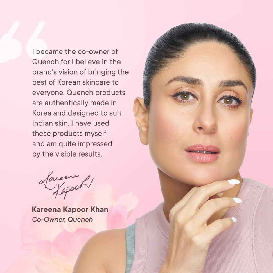 Quench Korean Face Sheet Mask for Brightening with Cherry Blossom Vitamin E & Pearl Extracts Combo