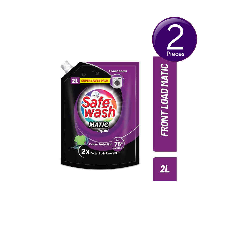 SafeWash Front Load Matic Premium Detergent Liquid | 2X Stain Removal | Combo