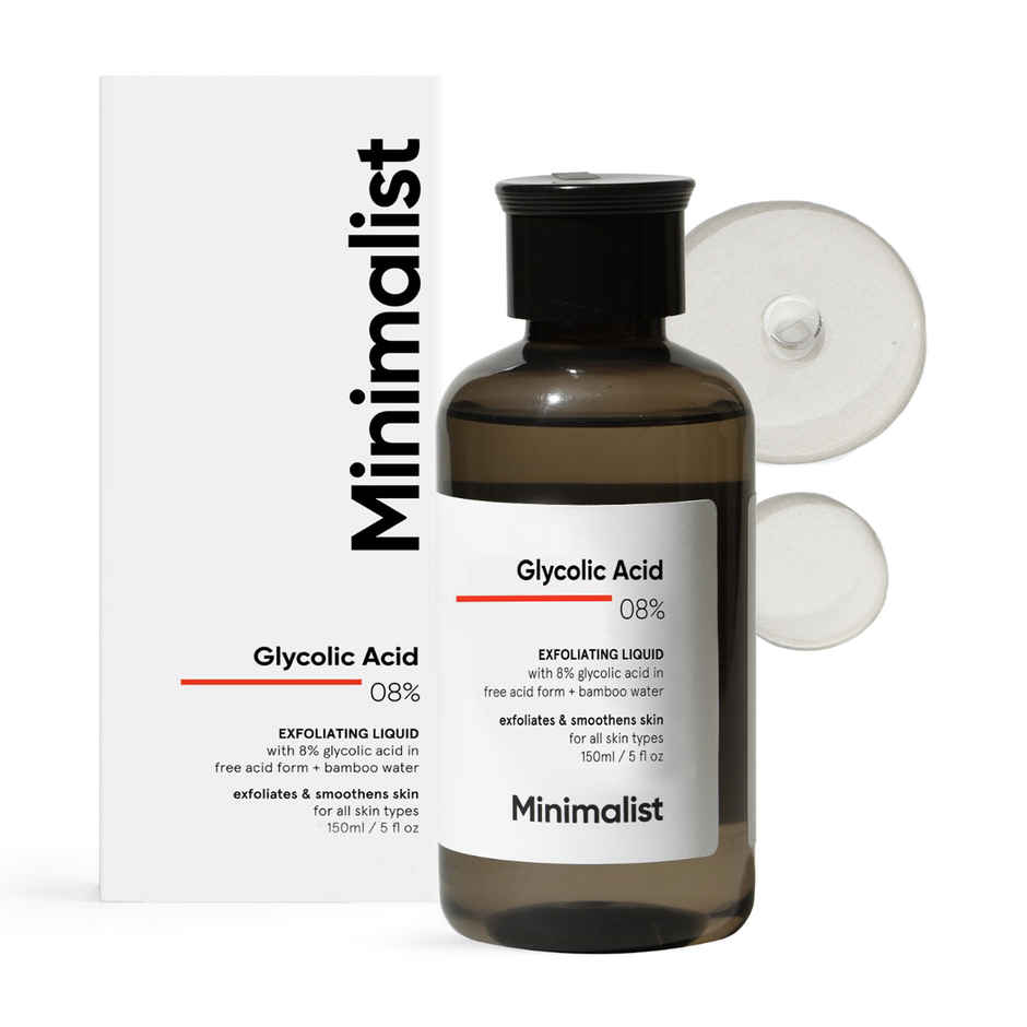 Minimalist 8% Glycolic Acid exfoliating Toner for Glowing Skin