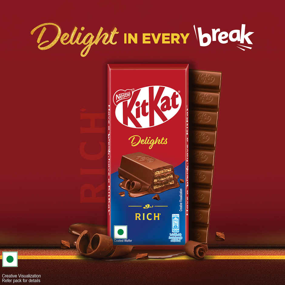 Nestle KitKat Delights Rich Choco Coated Wafer Chocolate Bar