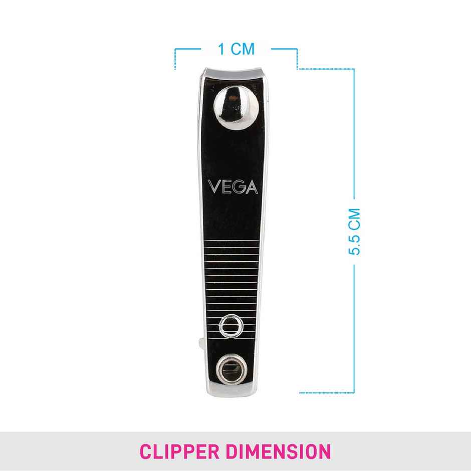 VEGA Large Nail Clipper With Curved Blades For Manicure & Pedicure (Pack Of 10) | LNCB-03