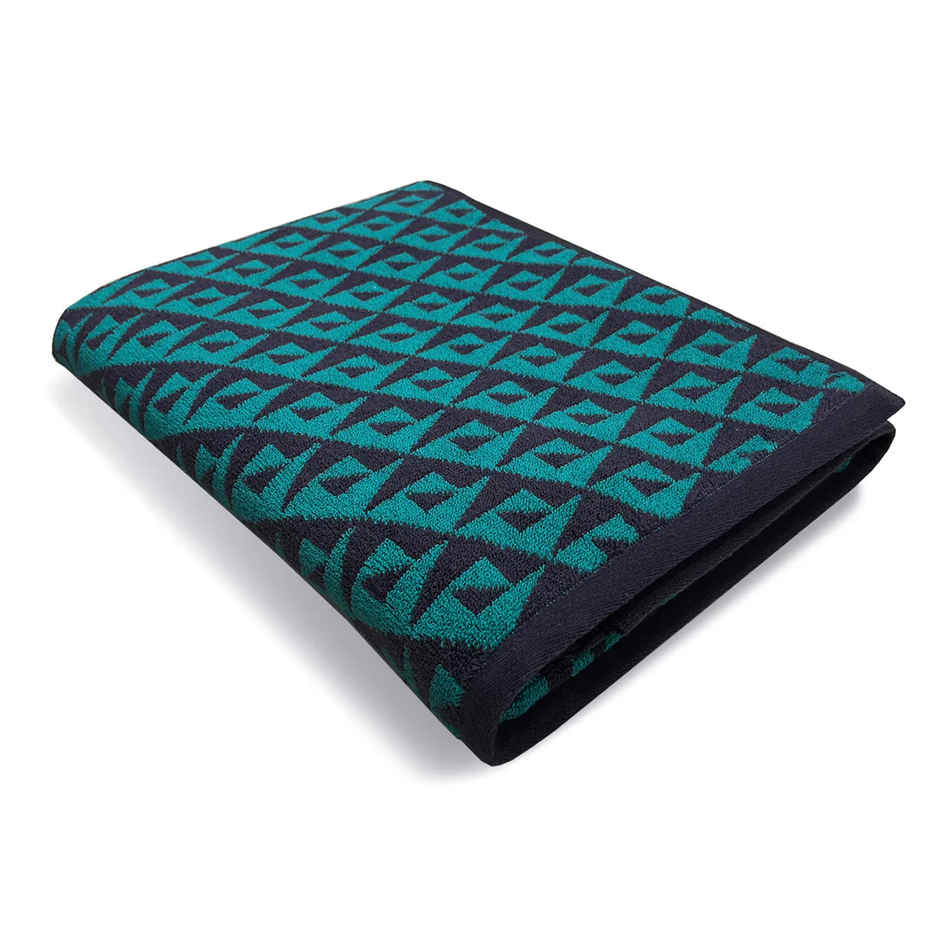 Nautica Designer 100% Cotton Beach & Bath Towel | Bath Towel | Voyage Geometrical | Teal, Grey