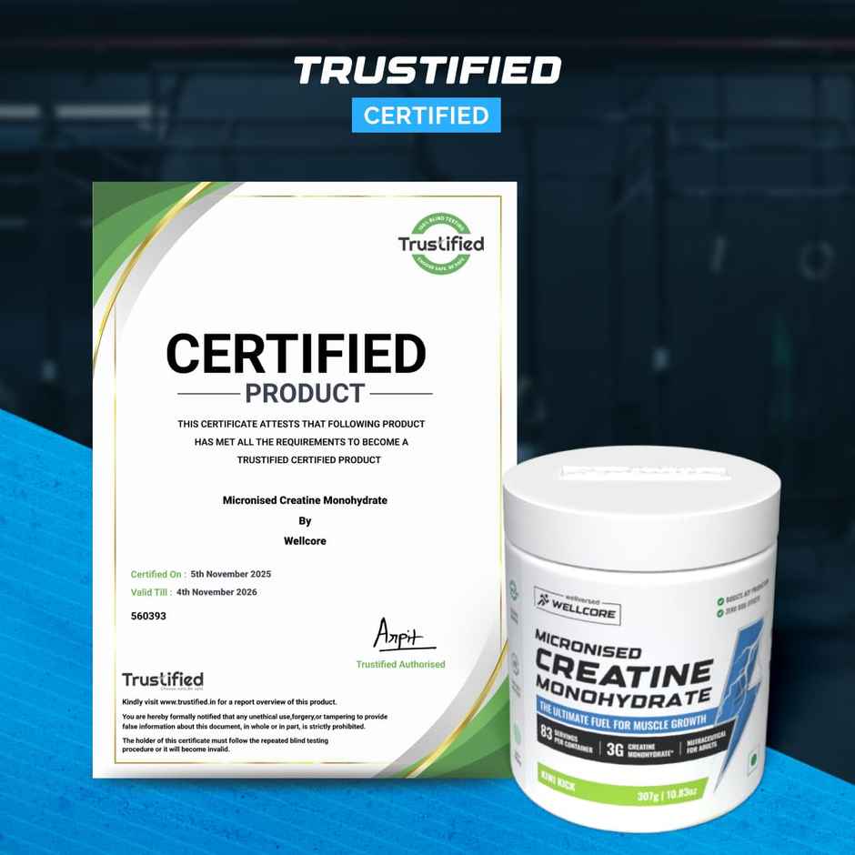 Wellcore Micronised Kiwi Kick Creatine Monohydrate | 83 servings