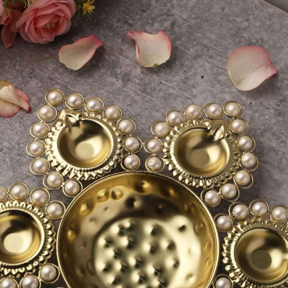 Urban Born Pearl Urli Bowl for Home Décor (12 inch )