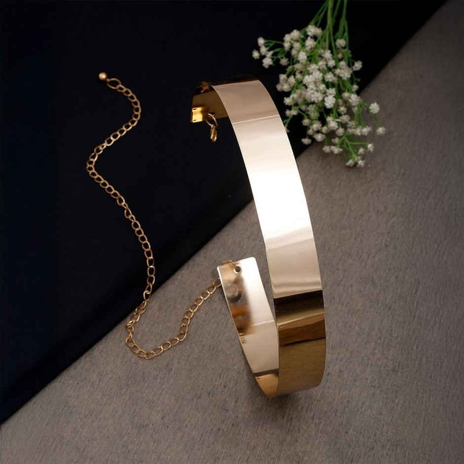 YouBella Jewellery Celebrity Inspired Adjustable Metal Plate Type Golden Kamarband Waist Belt (S-3)