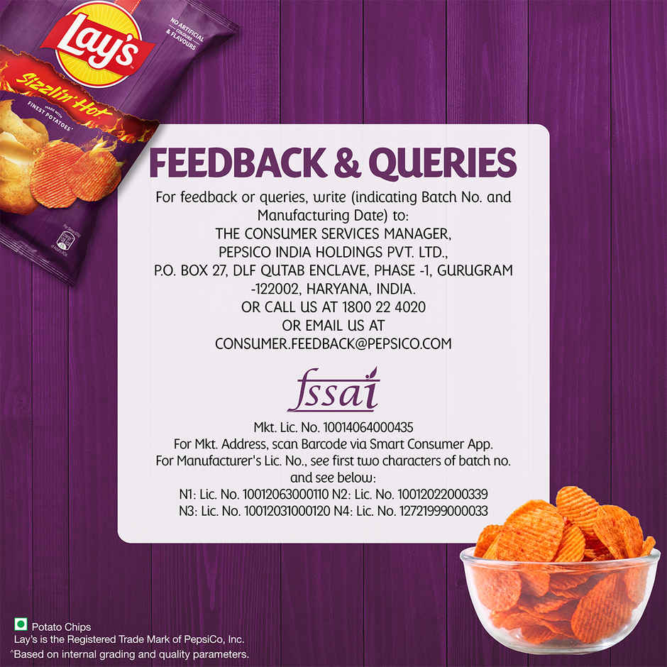 Lay's Sizzling Hot | Spicy Potato Chips