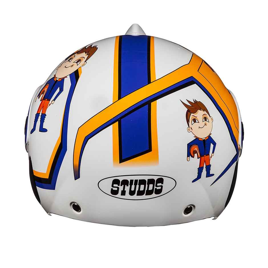 Studds Marshall Kids D1 Open Face Helmet for Boys |White - 2XS