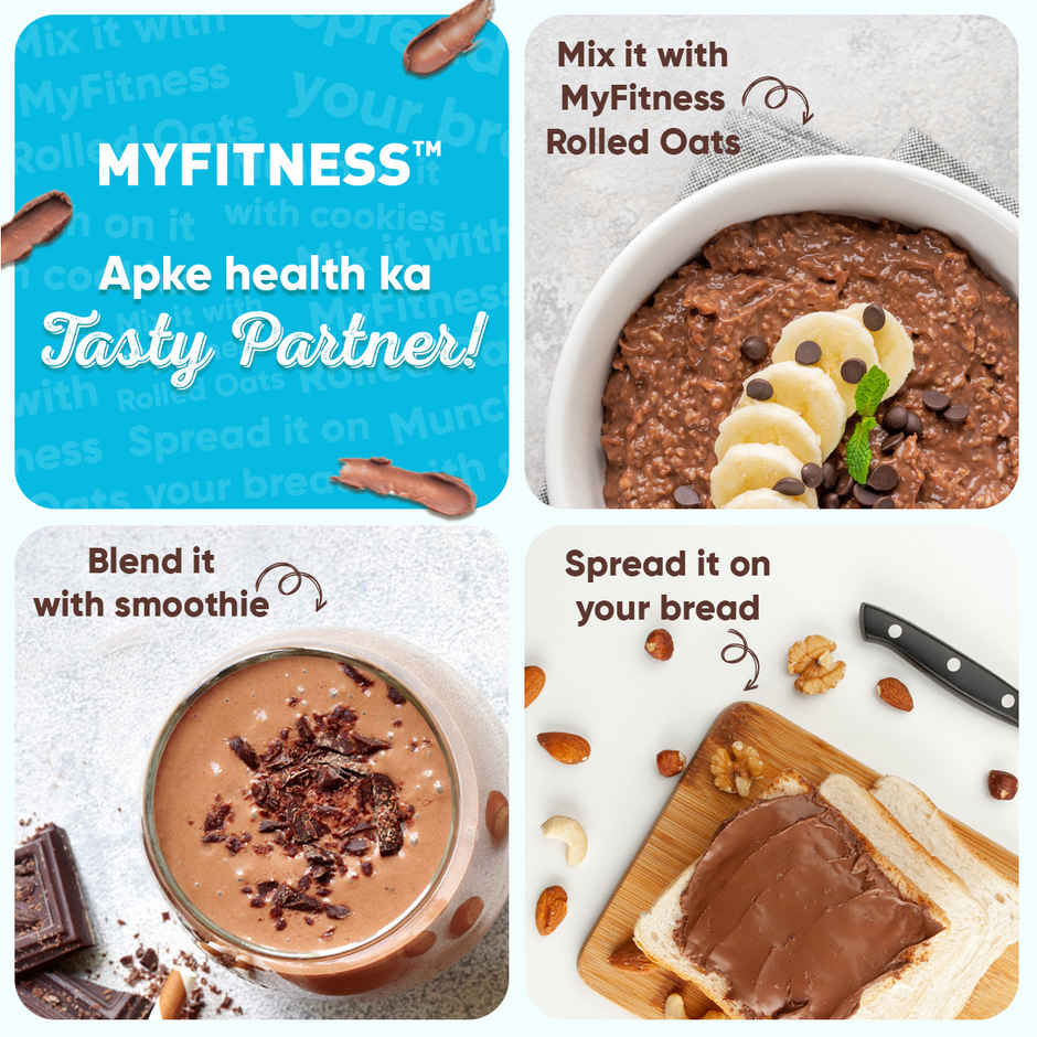 Myfitness Chocolate Peanut Butter Crunchy (510g) & Pro.Fitness Choco Peanut Butter Protein Bar (34g) Combo