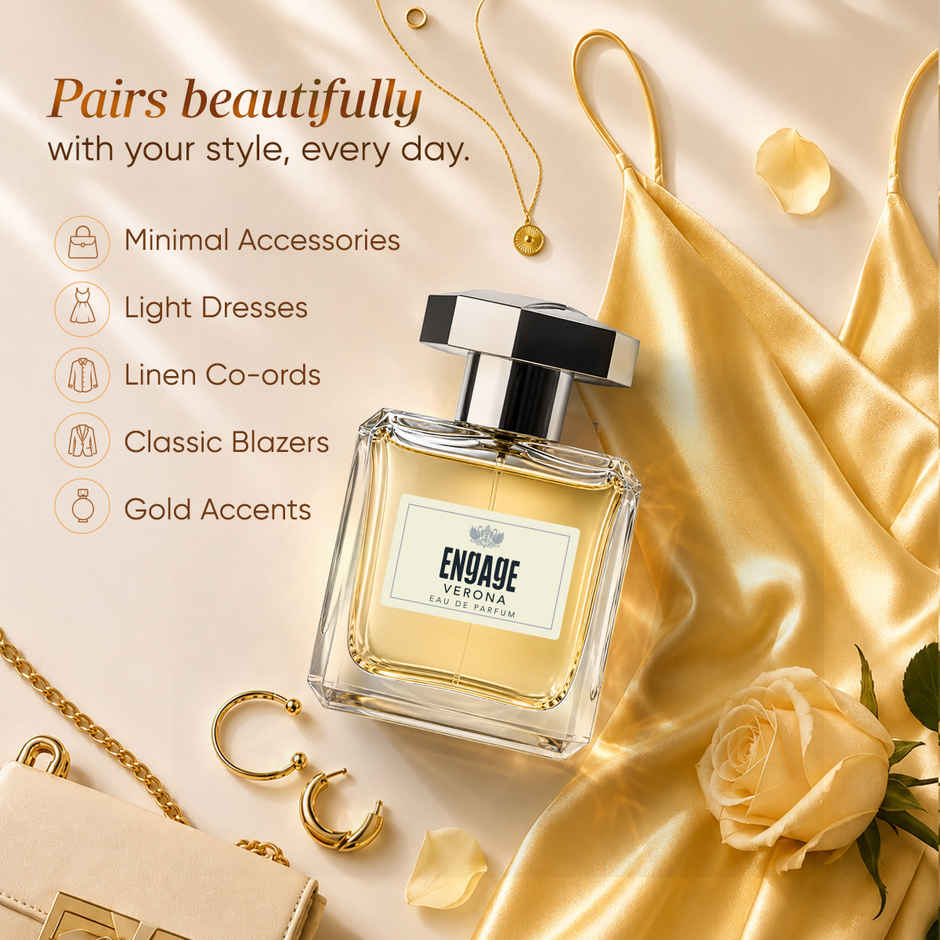 Engage Verona Eau De Parfum for Women | Long Lasting Perfume | Citrus Fruity