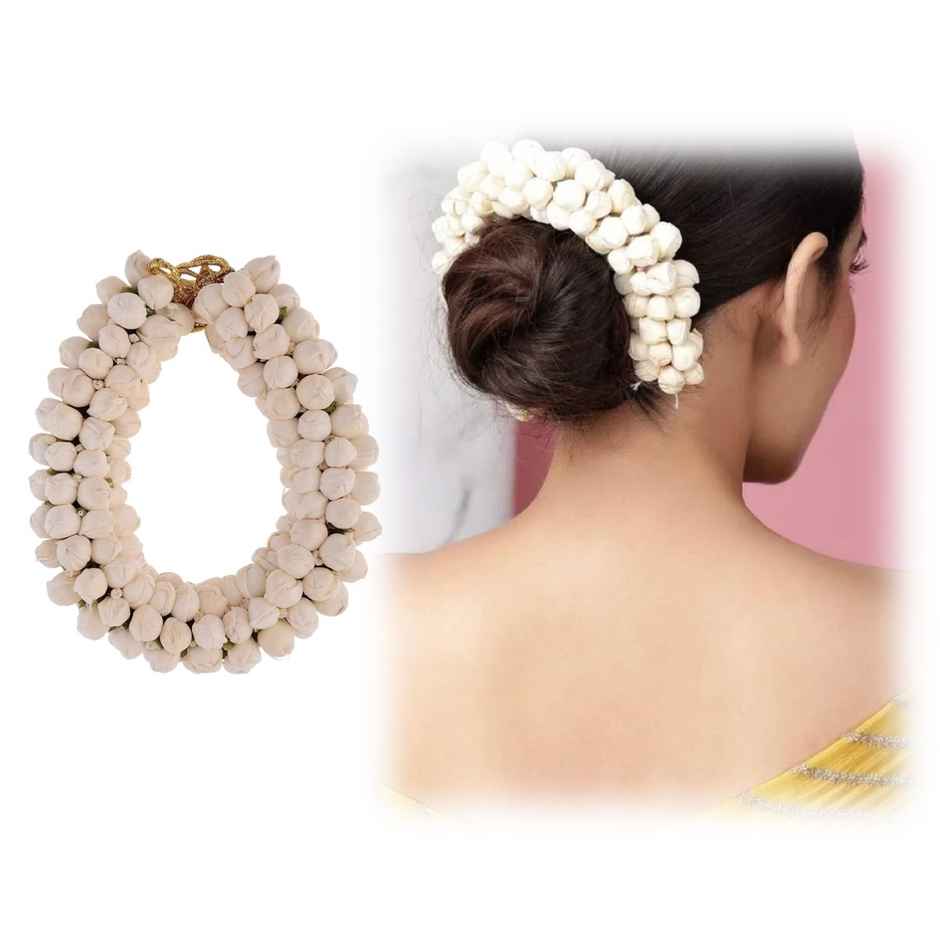 The Opal Factory Hair Accessories | Faux Mogra Gajra for Women | 1 Pc