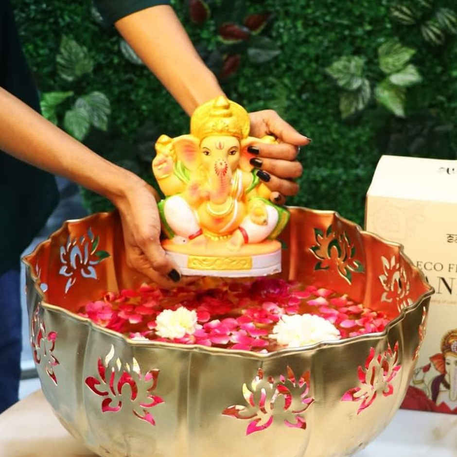 Eco-Friendly | Ganesha Statue Idol | 5 inch | Satvik