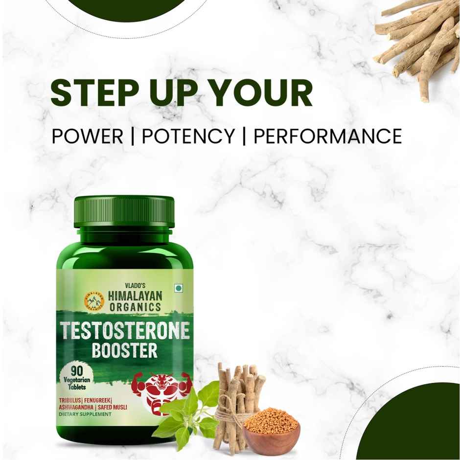 Vlado's Himalayan Organics Testosterone Supplement For Men 90 VEG Tablets