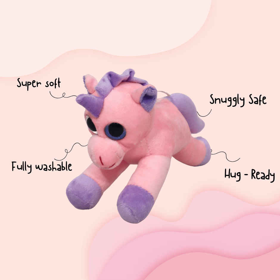 Toytales PB 326 Unicorn 20 cm|Soft Toy | Plushie | Big Eyes Stuffed Animal Toys For Girls Kids Baby