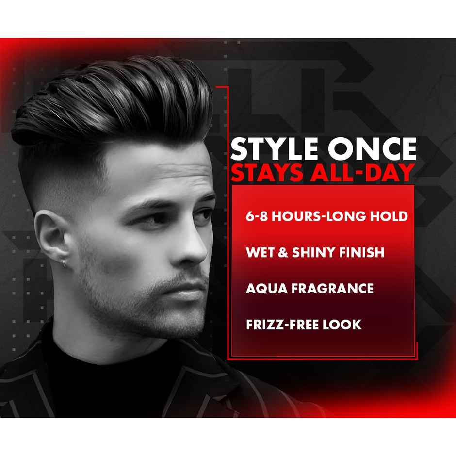 Urbangabru Aqua Hair Wax | Strong Hold | High Shine | 2-In-1 Men's Styling Wax | Wet Look
