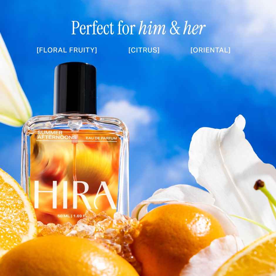 HIRA Summer Afternoons Eau De Parfum | Citrus & Floral Scent | Gift for Him & Her