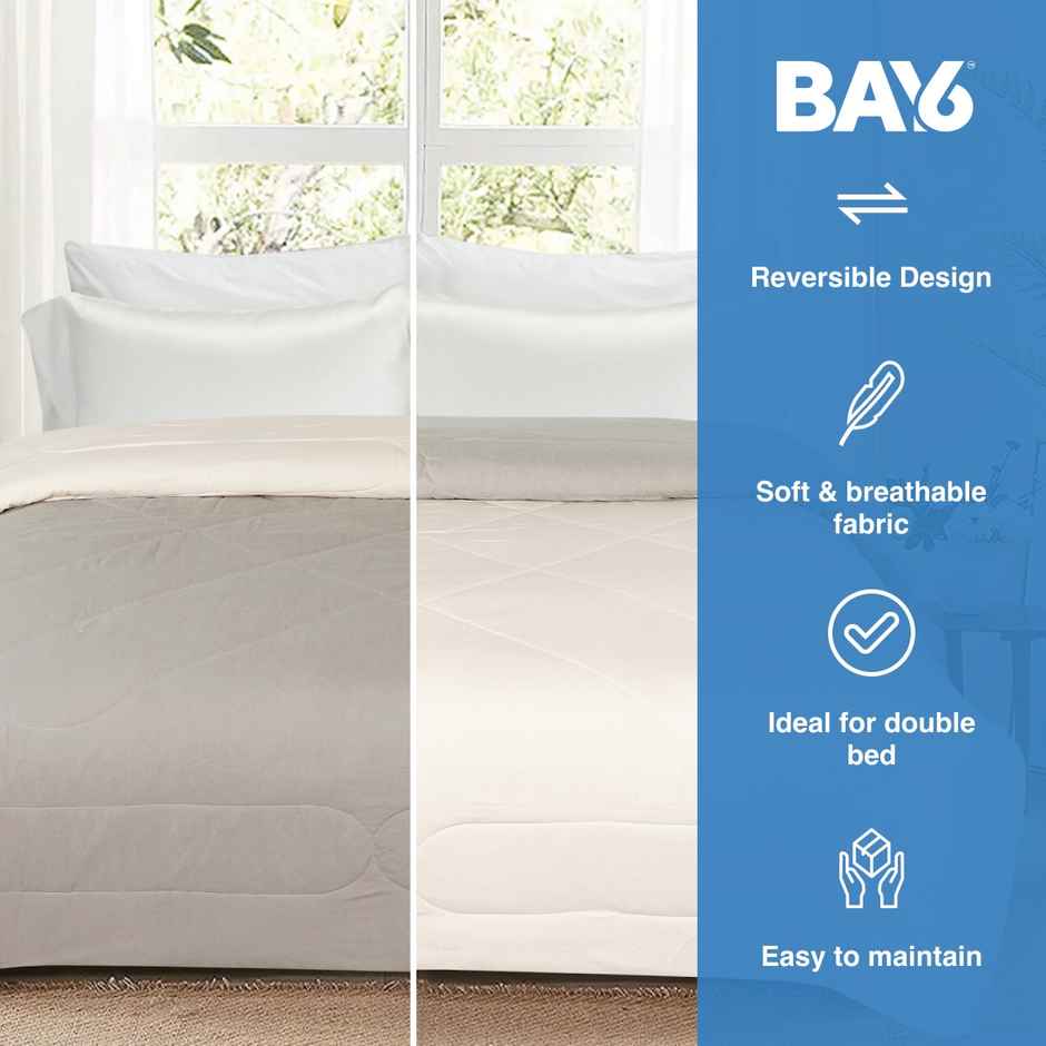 BAY6 Double Bed Reversible Comforter - Brown | 220 x 240 cm