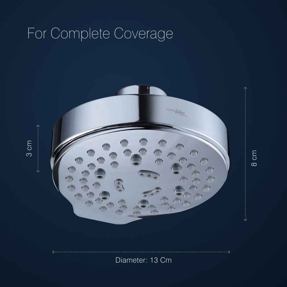 Hindware 6 Mode Overhead Shower without Arm, Rain, Mist, Massage & Combination Modes, Chrome Finish
