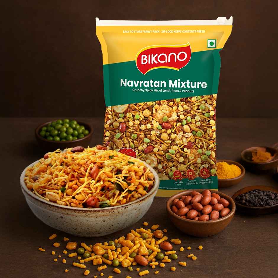 Bikano Navratan Mixture | Crunchy Spicy Indian Snack | Protein & Fiber-Rich | Tea-Time Snack