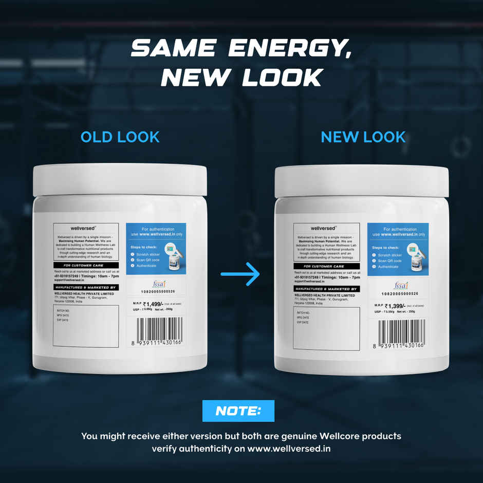 Wellcore Micronised Unflavored Creatine Monohydrate | 83 servings