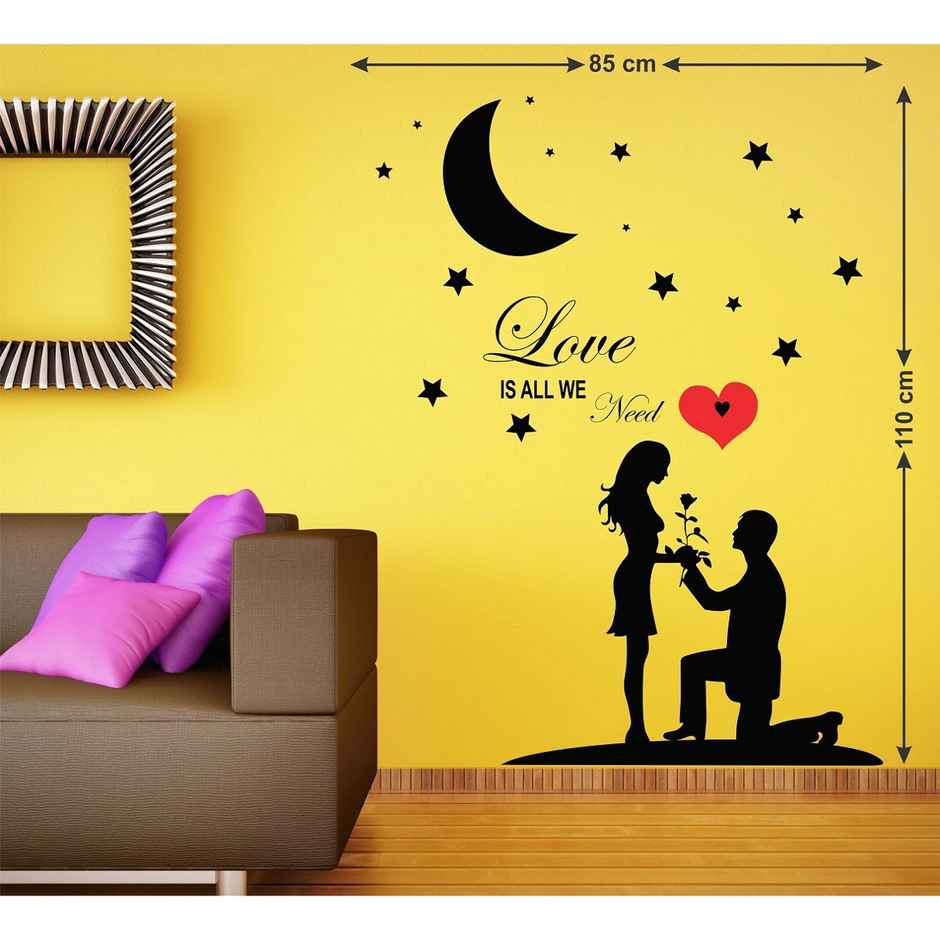 BAY6 Love Is All We Need Removable Sticker - 110cm | Pack Of 1