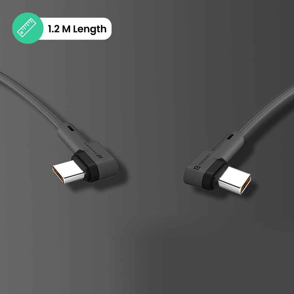Portronics Konnect L 60 W Type -C to Type-C Cable Grey