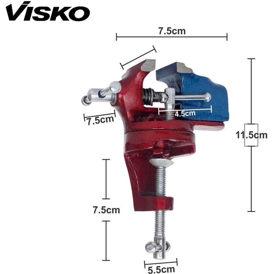 Visko 744 Baby Vise German Type Swivel Base With Clam 40Mm Multi Vise Tool